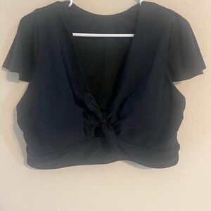Black Women's Swim Top